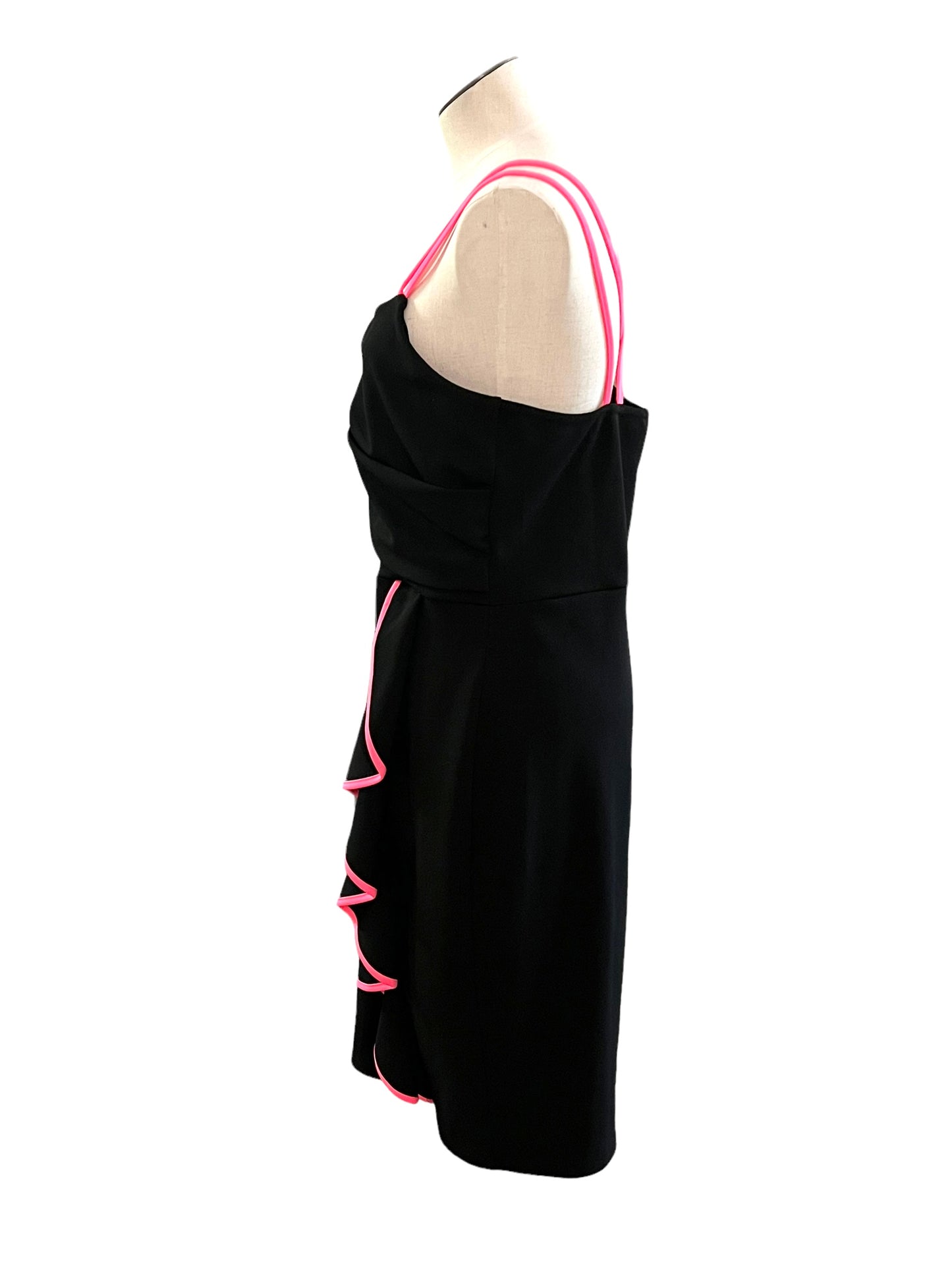 Venus Size L Black Ruffle Dress