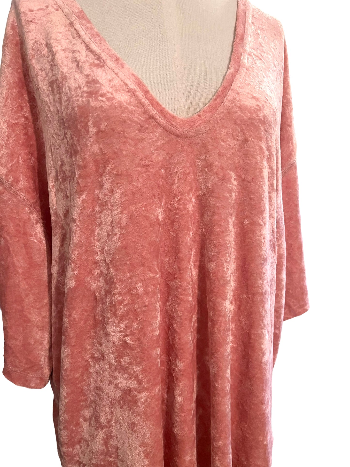 Free People Size S Passion Flower Crushed Velvet Tunic