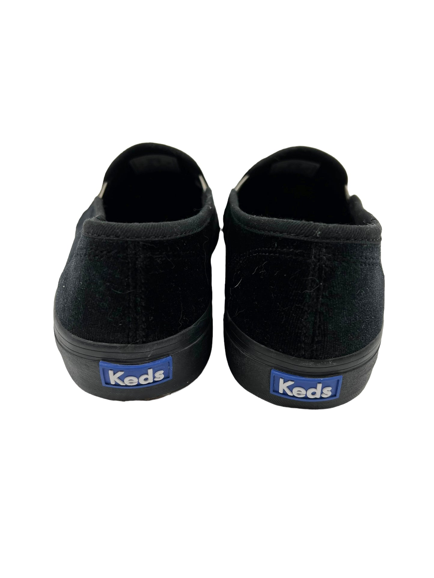 Keds Size 9 Black Velvet Double Decker Cheers Sneakers