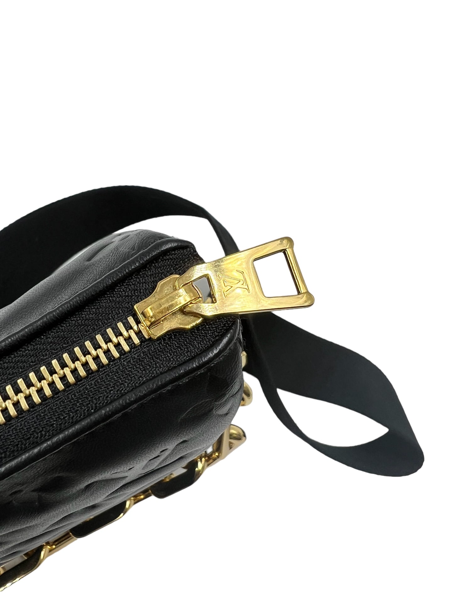 Louis Vuitton Black Lambskin Coussin MM Shoulder Bag