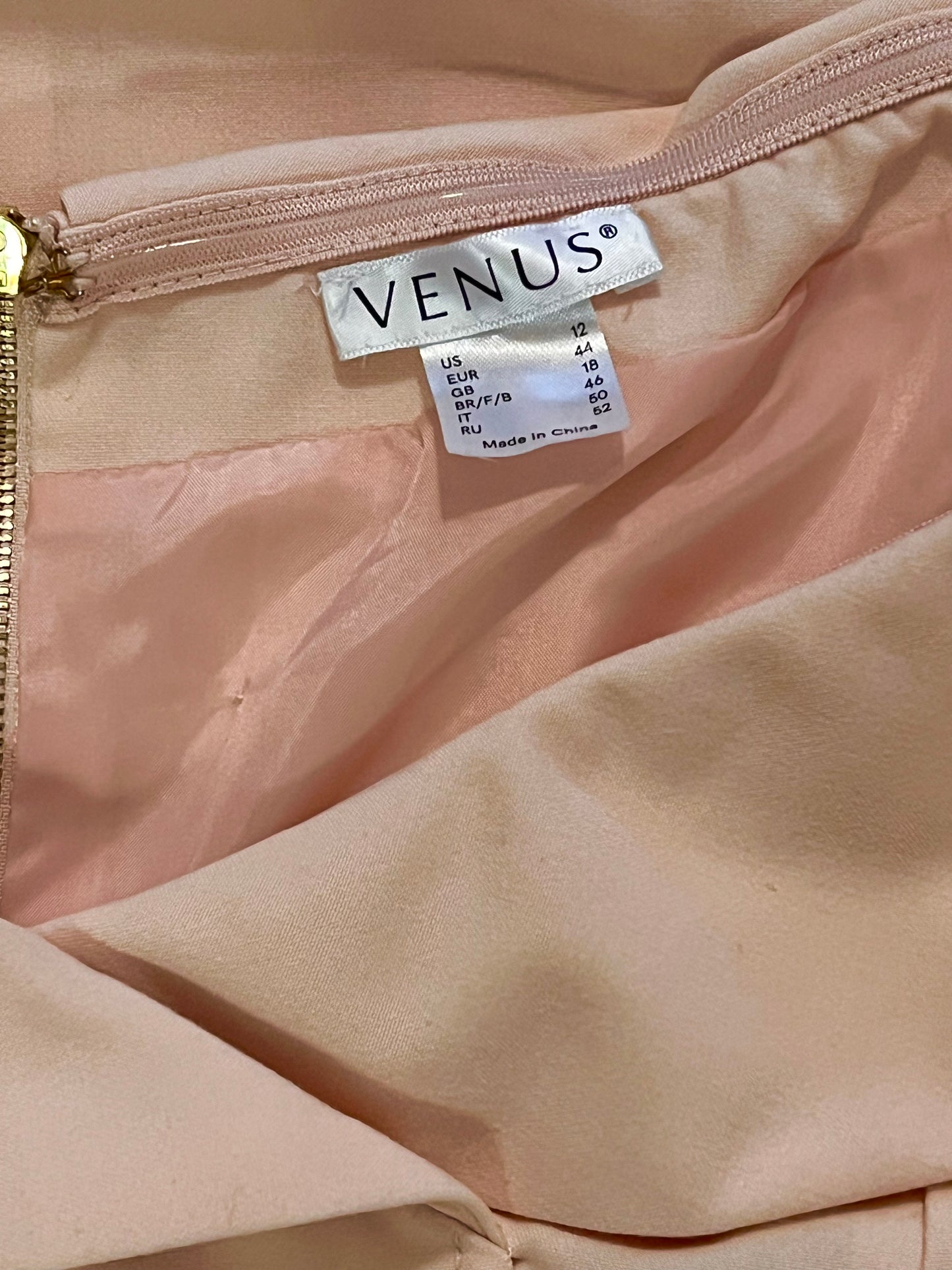 Venus Size 12 Pink Off the Shoulder Dress