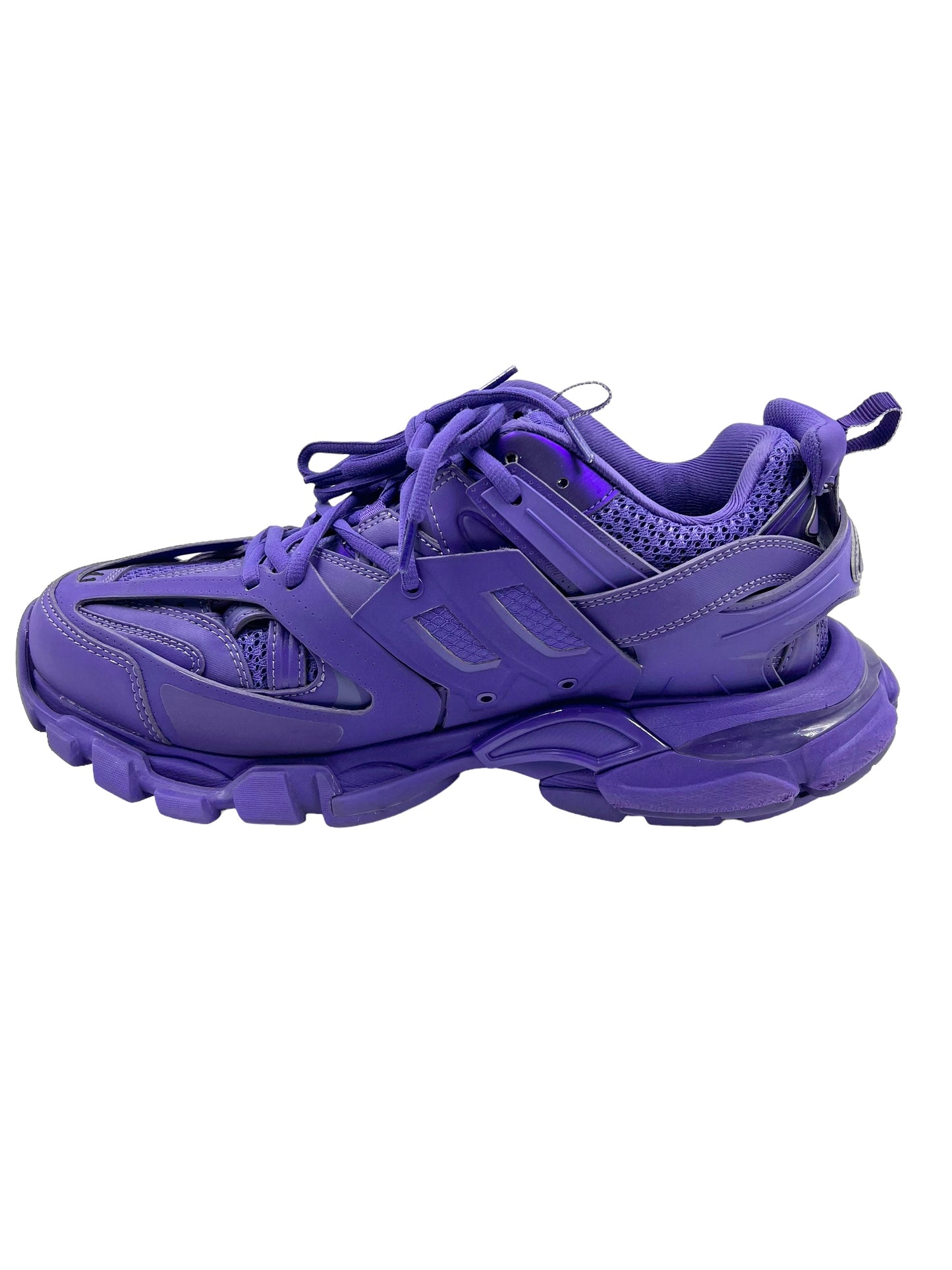 Balenciaga Size 41 Purple Leather Track Sneakers