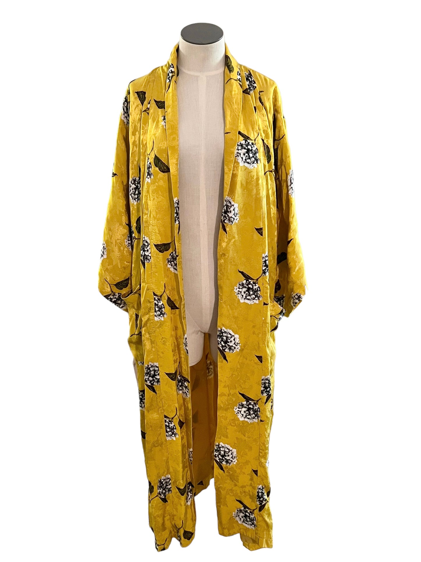 Topshop Size 4 Mustard Floral Print Kimono