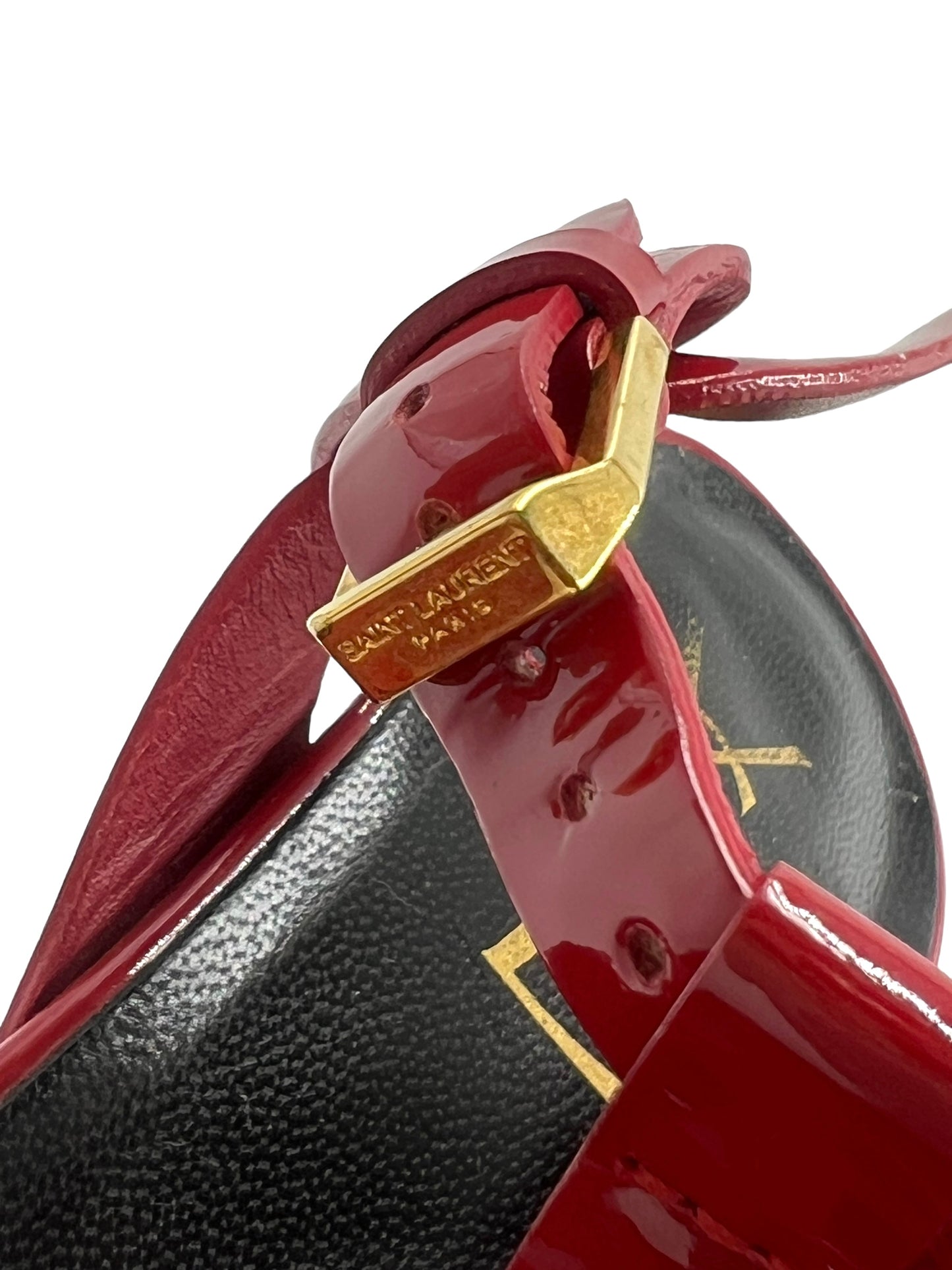 Saint Laurent YSL Red Patent Size 39.5 Tribute Heels