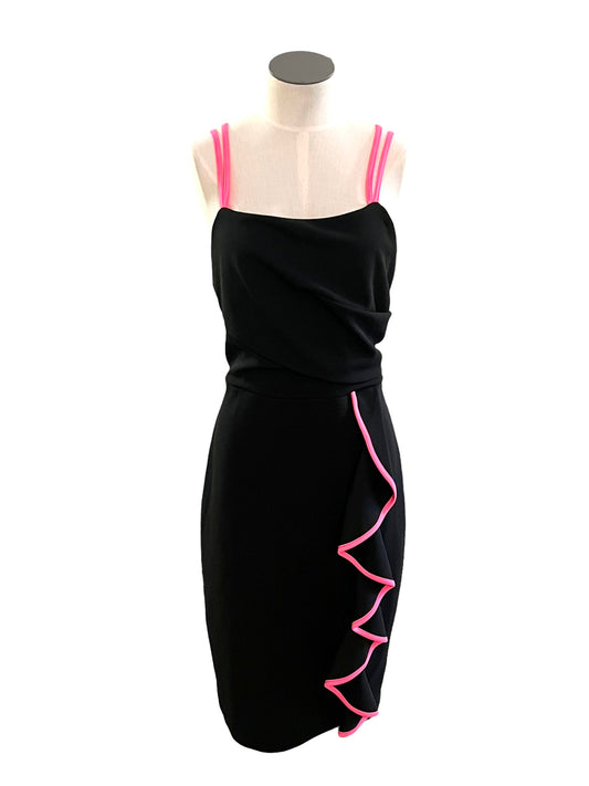 Venus Size L Black Ruffle Dress