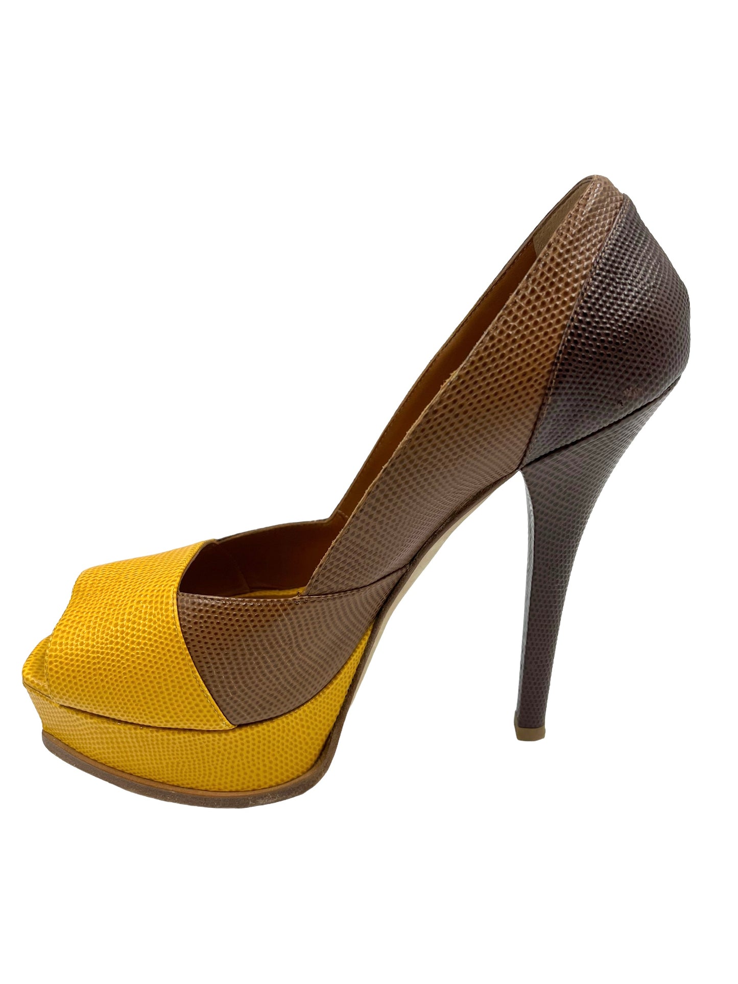 Fendi Size 40 Color Block 'Fendista' Platform Heels