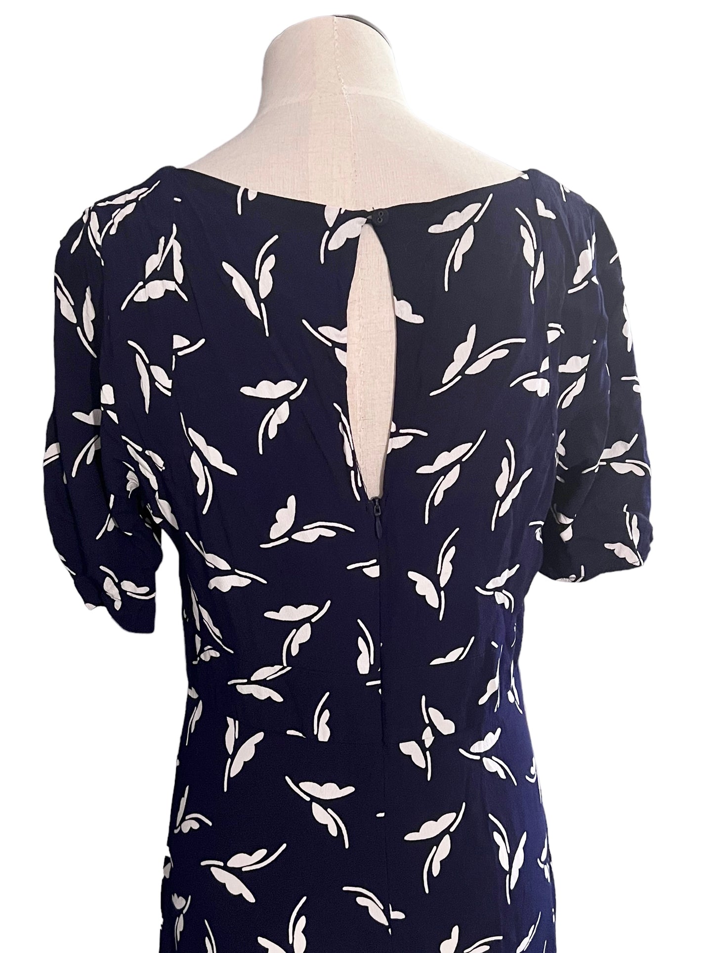 Maeve Size 10 Navy Print Dress