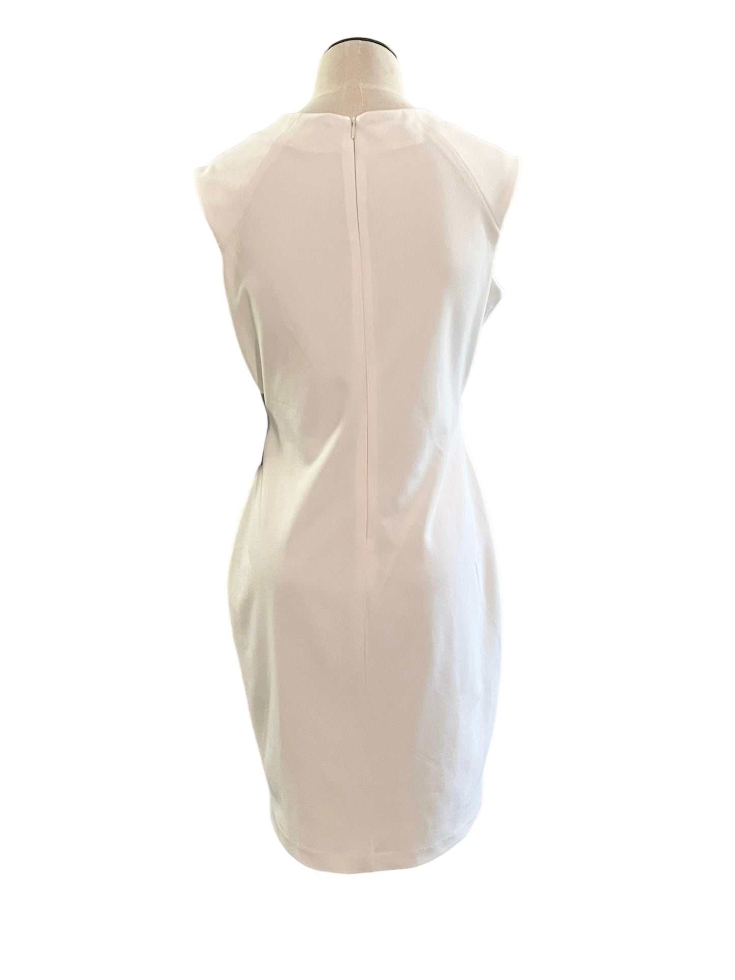 Bebe Size 10 White Pearl Pin Dress