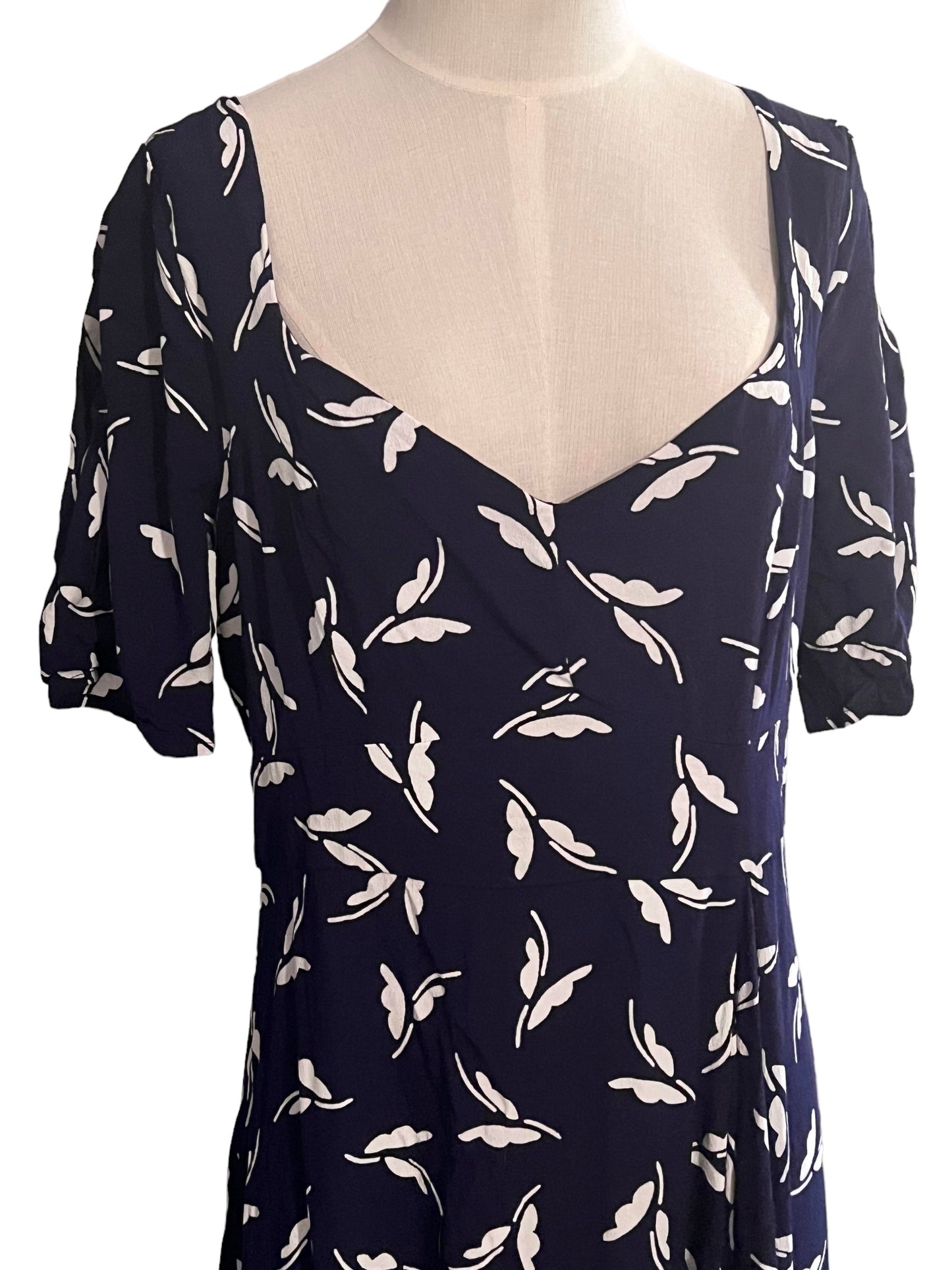 Maeve Size 10 Navy Print Dress