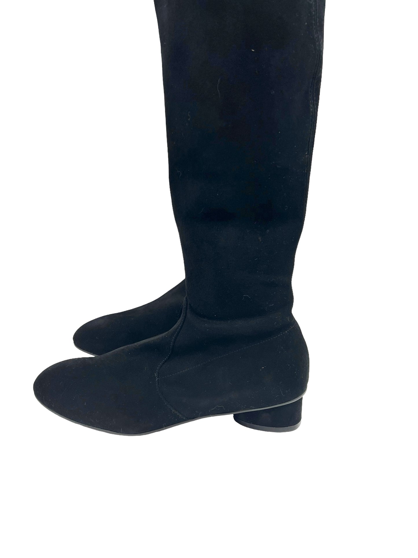 Stuart Weitzman Size 8.5 Black Suede Quebecland OTK Boots