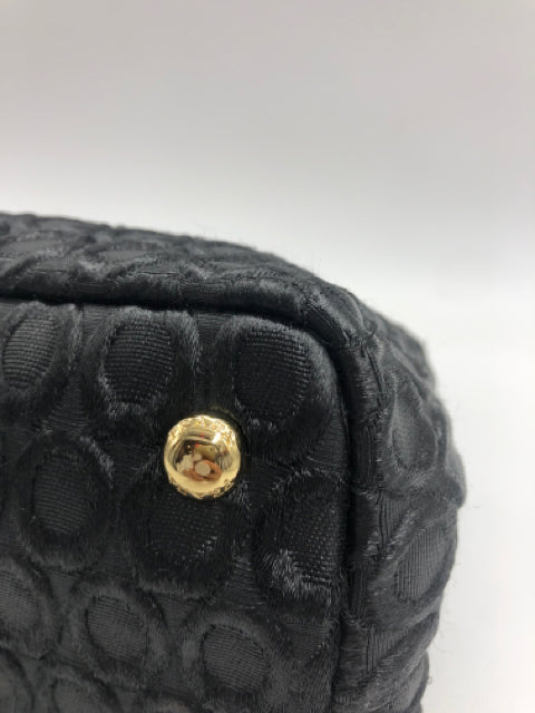 Prada Black Fabric Embossed Handbag