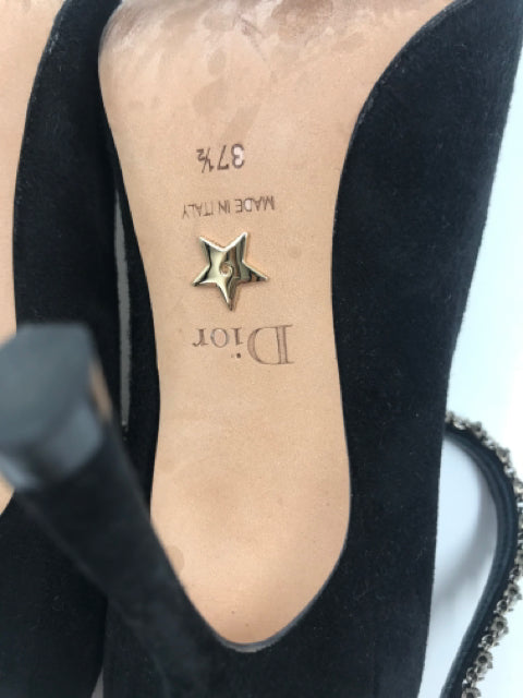 Christian Dior Suede Crystal Strap Size 37.5 Heels