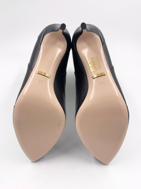 Gucci Black Calf Sylvie Chain Size 38 Boots