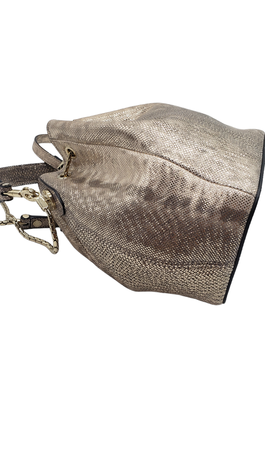 Bulgari Bvlgari Serpenti bucket bag in karung Gold hardware ref.309305 -  Joli Closet