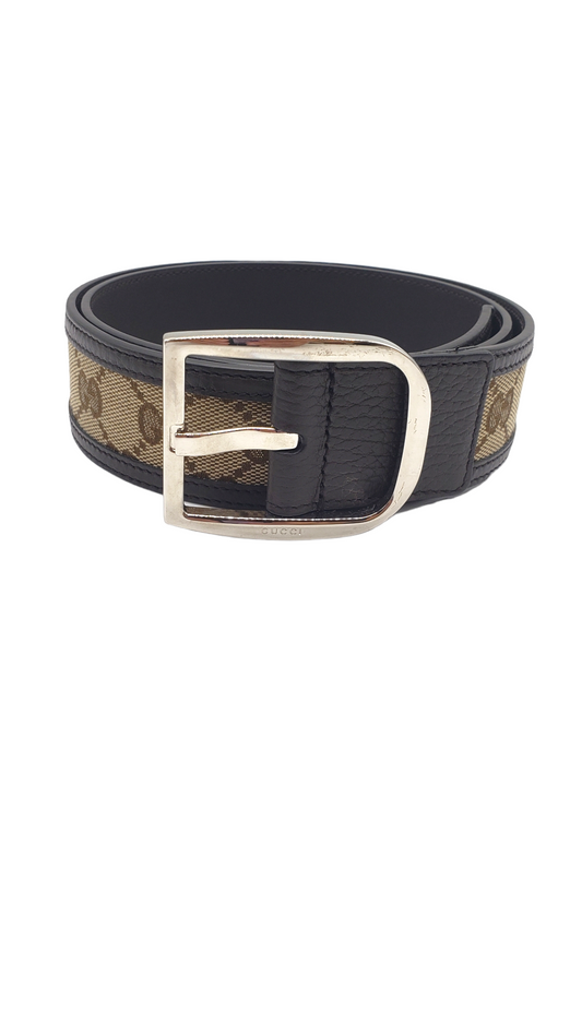 Gucci GG Canvas Leather Size 80/32 Belt
