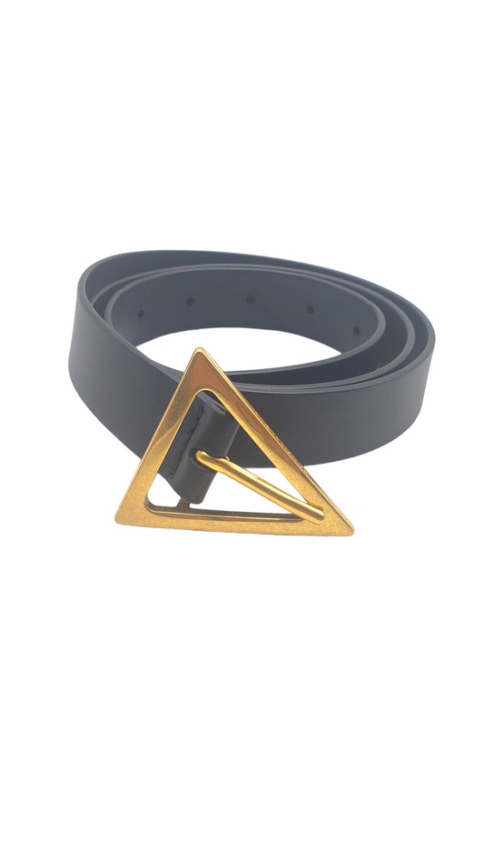 Bottega Veneta Black  Thin Triangle Size 85/34 Belt