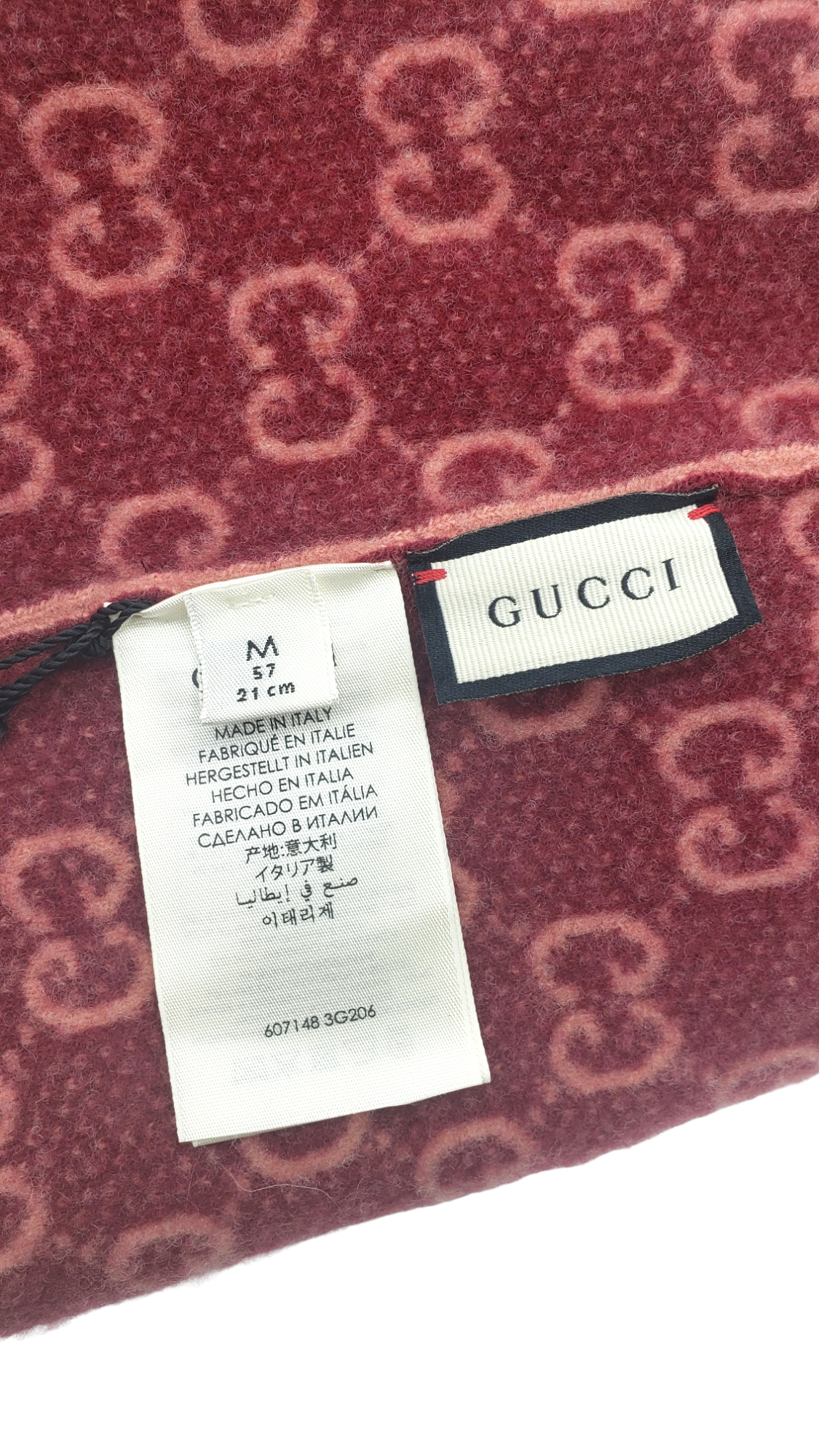 Gucci Mauve GG Wool Size Medium Hat
