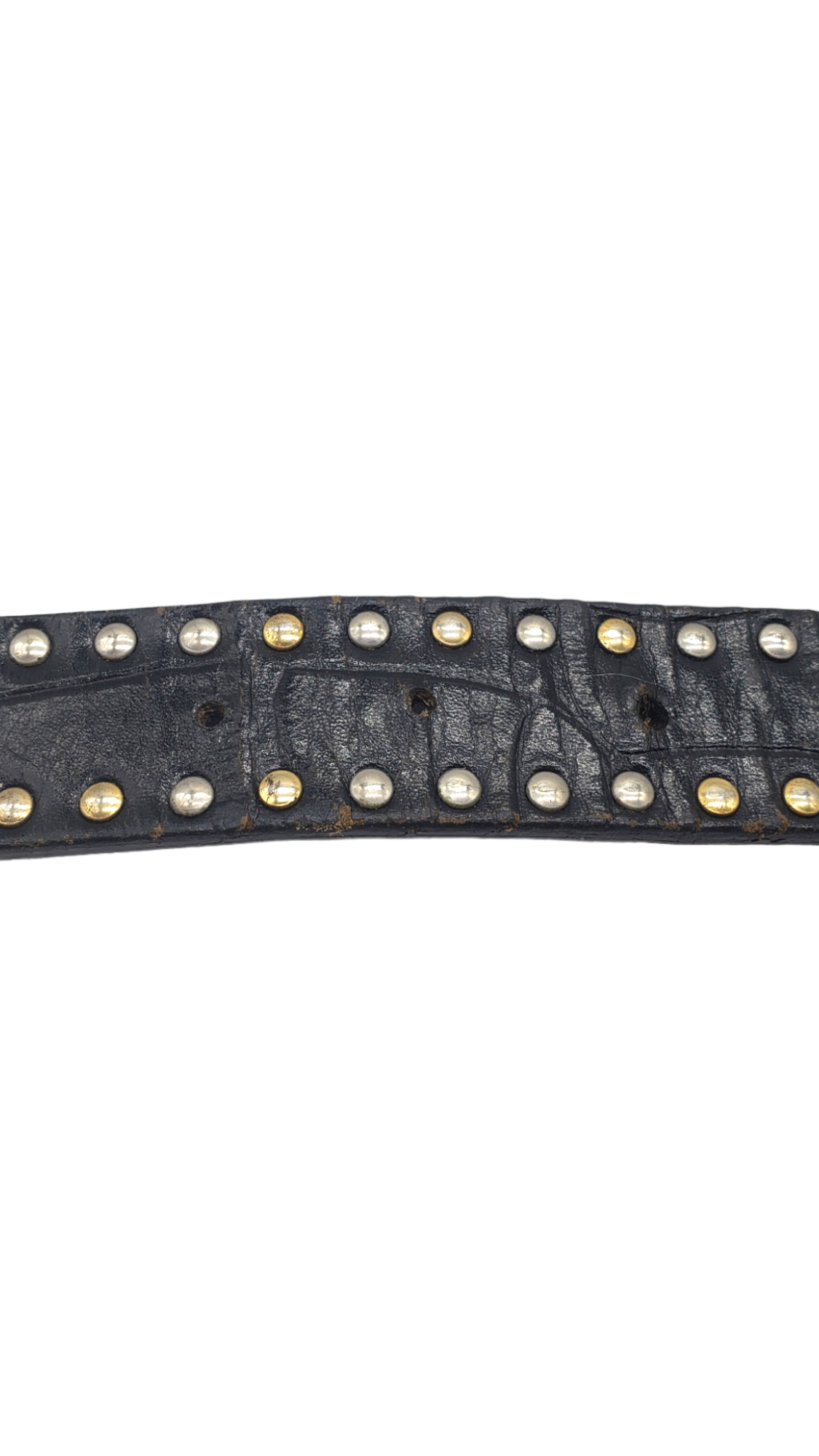 Versace Vintage Black Studded Size XS/S Mini Pouch Belt