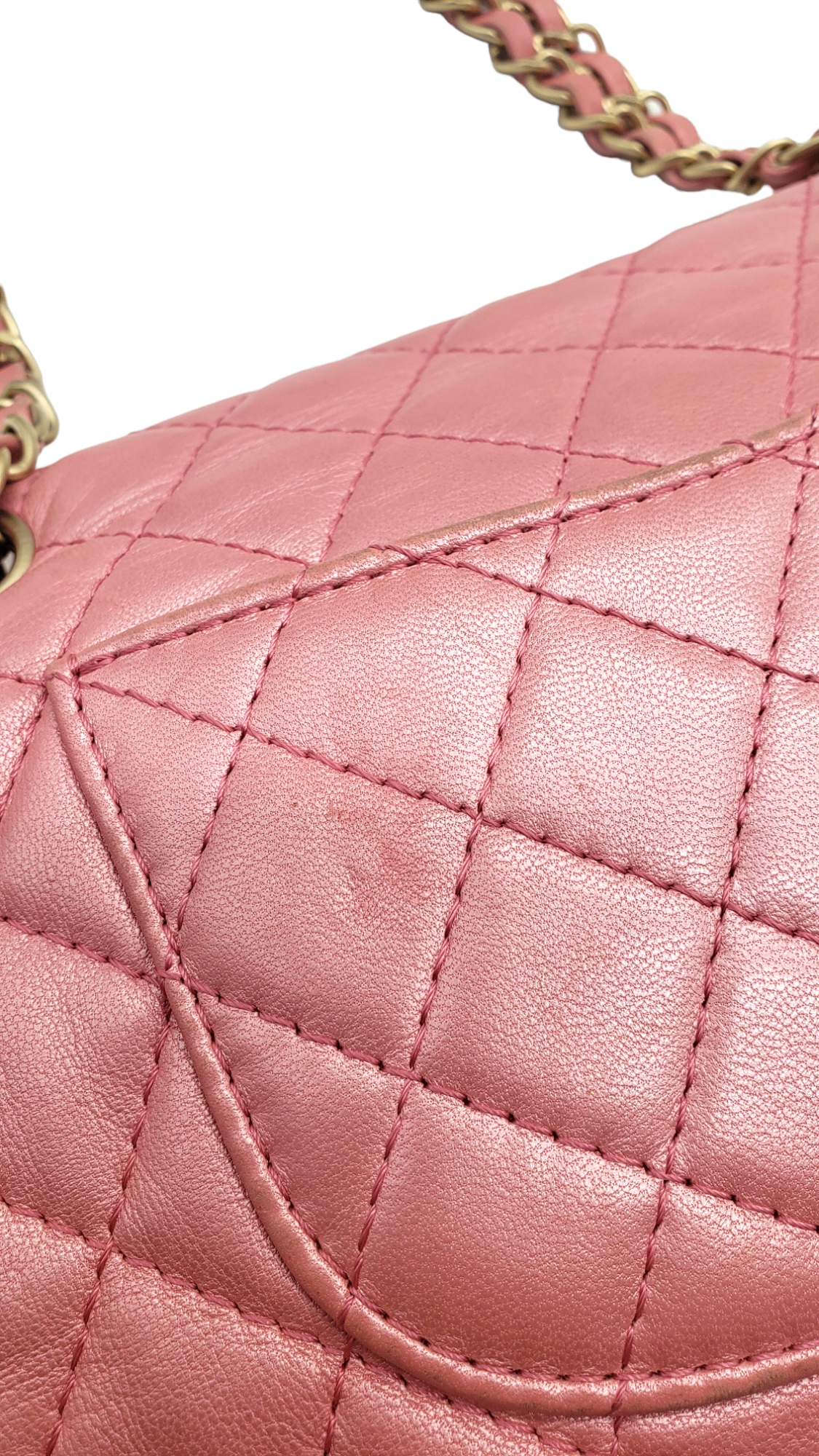 Chanel Pink 2010-2011 Lambskin Precious Jewel Flap Bag