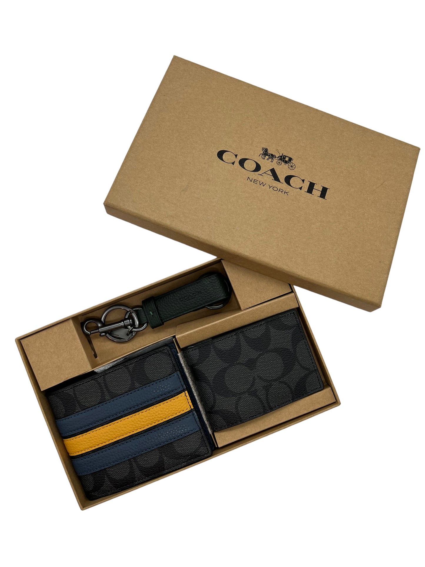 Coach Gray Signature 3 in 1 Wallet Gift Set