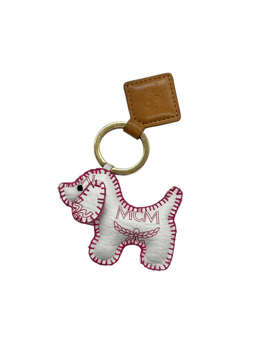 MCM White & Pink Dog Charm
