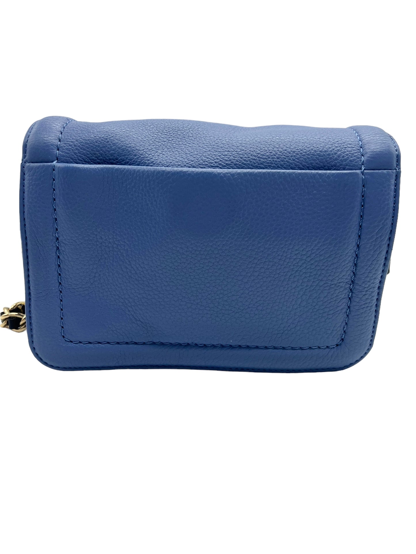 Marc Jacobs Blue Leather The Mini Cushion Bag