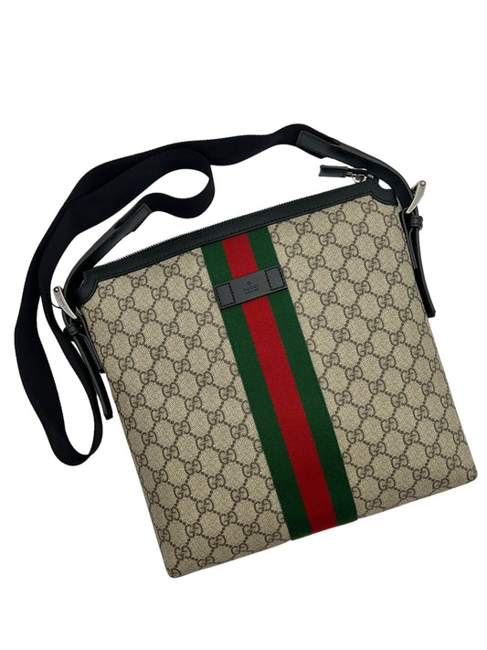 Gucci GG Supreme Web Stripe Messenger Bag