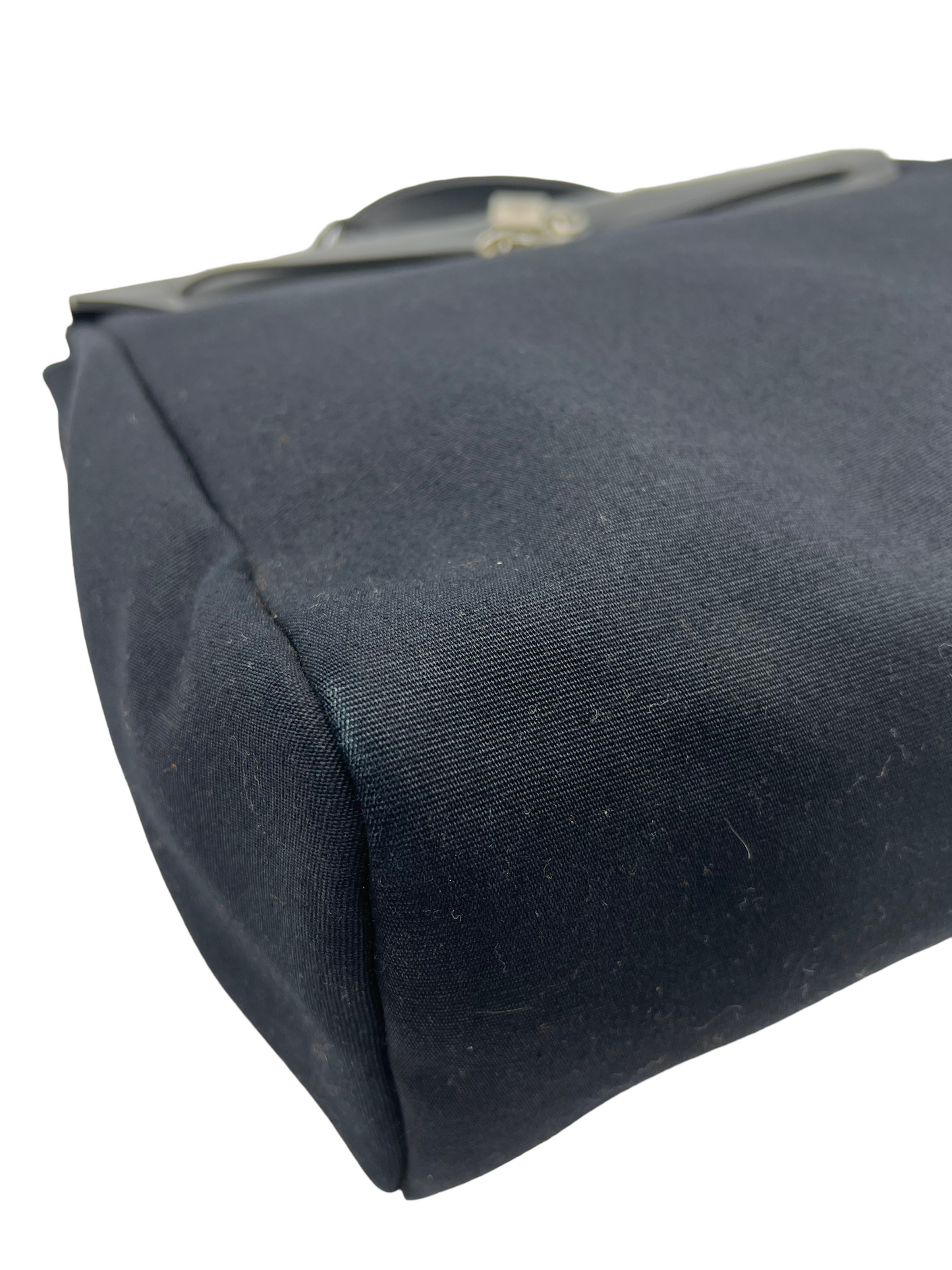 Hermes Black Toile Herbag 39 Shoulder Bag