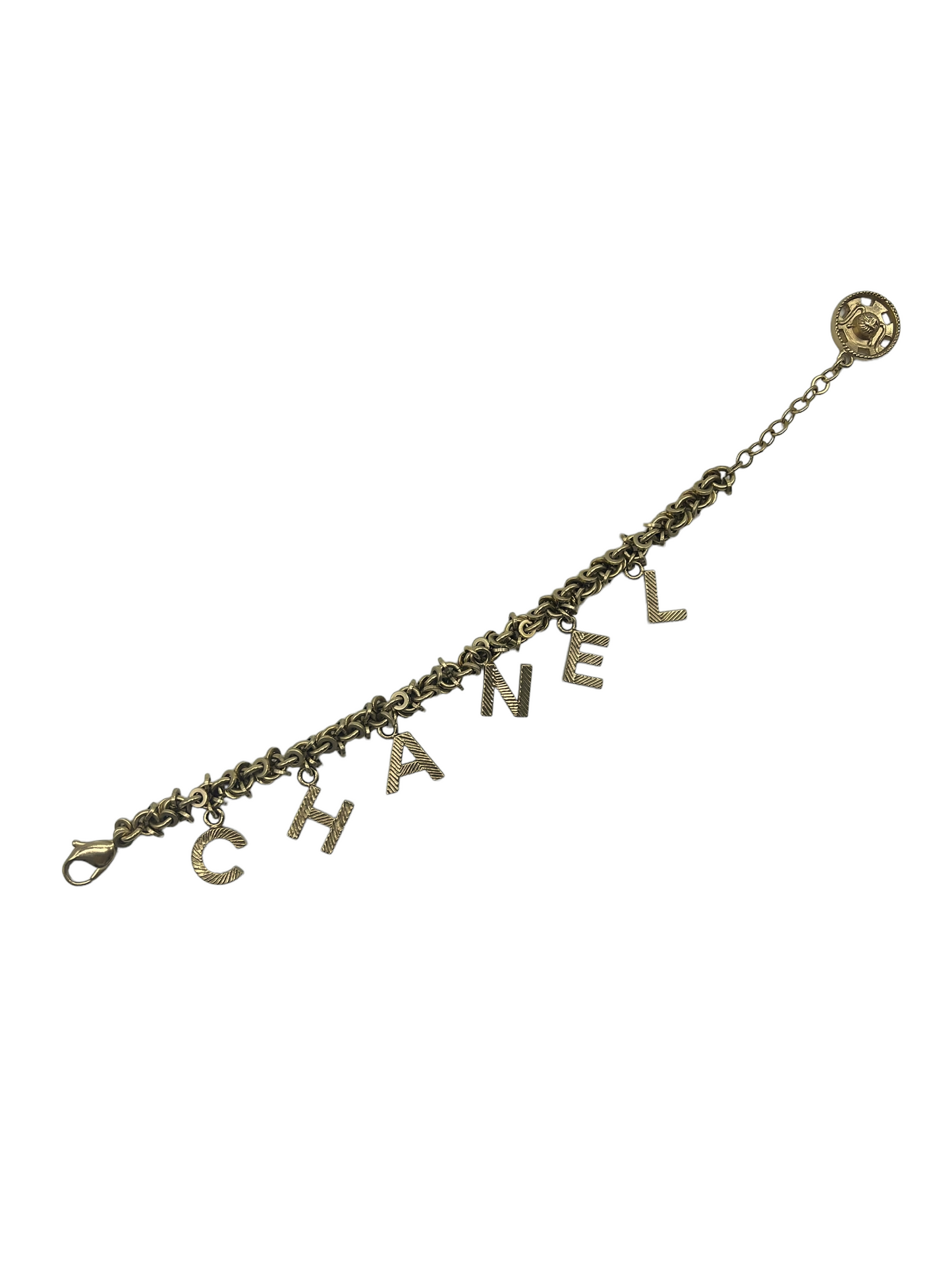 Chanel Gold 03A Logo Charm Bracelet