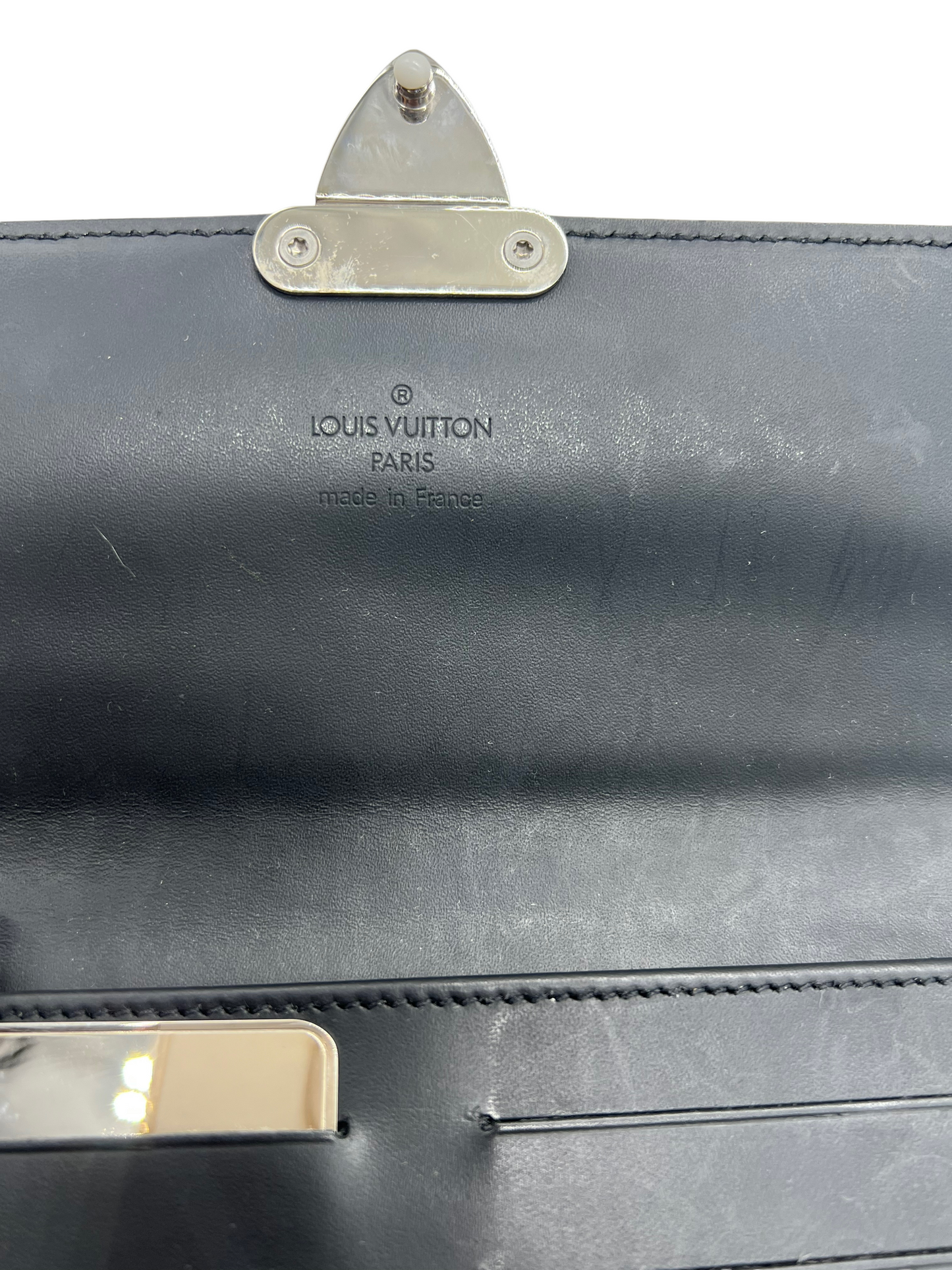 Louis Vuitton Black Monogram Glace Anouchka MM Pochette MM