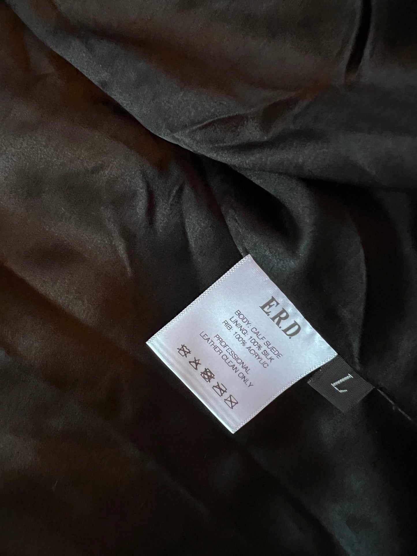 Enfants Riches Deprimes Black Suede Embroidered Size L Bomber Jacket