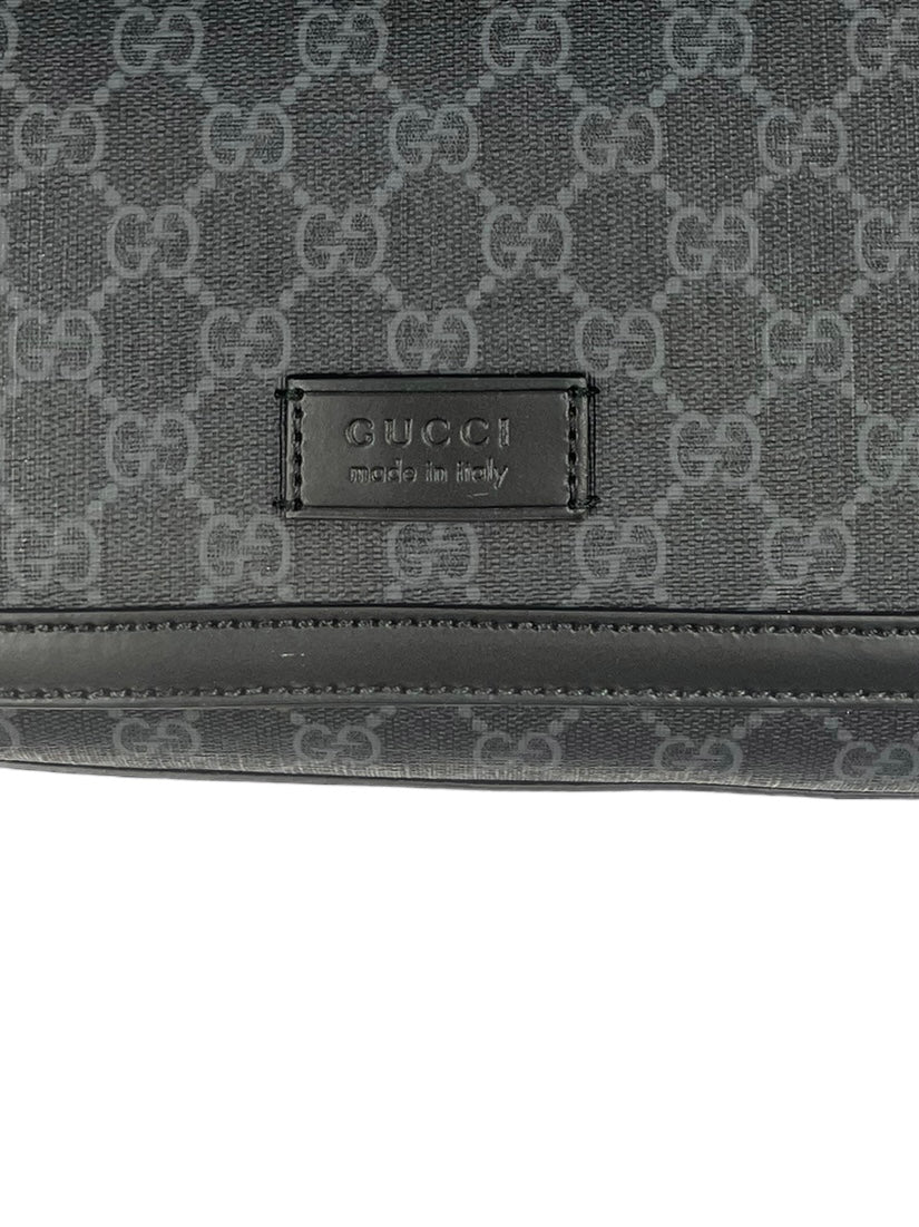 Gucci Black GG Supreme Diaper Bag