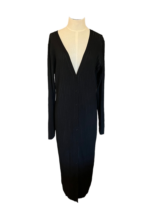 LITA by Ciara Black Size XL Icon Cardigan Midi Dress