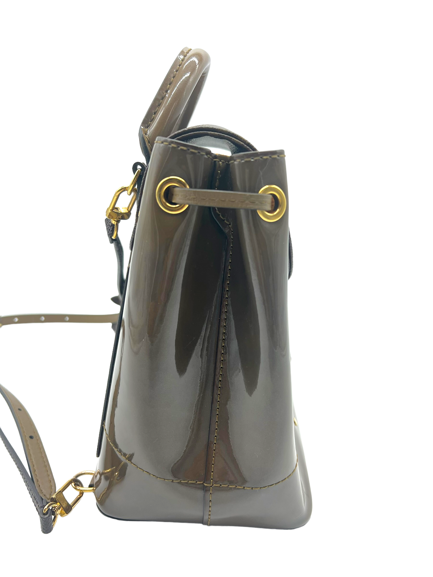 Louis Vuitton Vert Bronze Vernis Monogram Hot Springs Backpack Handbag