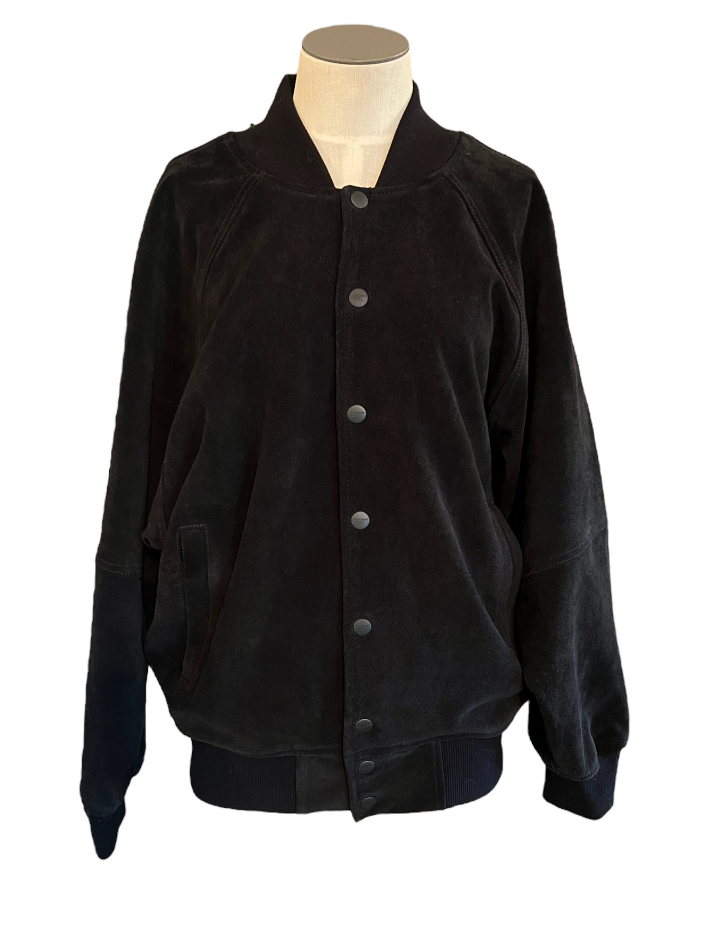 Enfants Riches Deprimes Black Suede Embroidered Size L Bomber Jacket