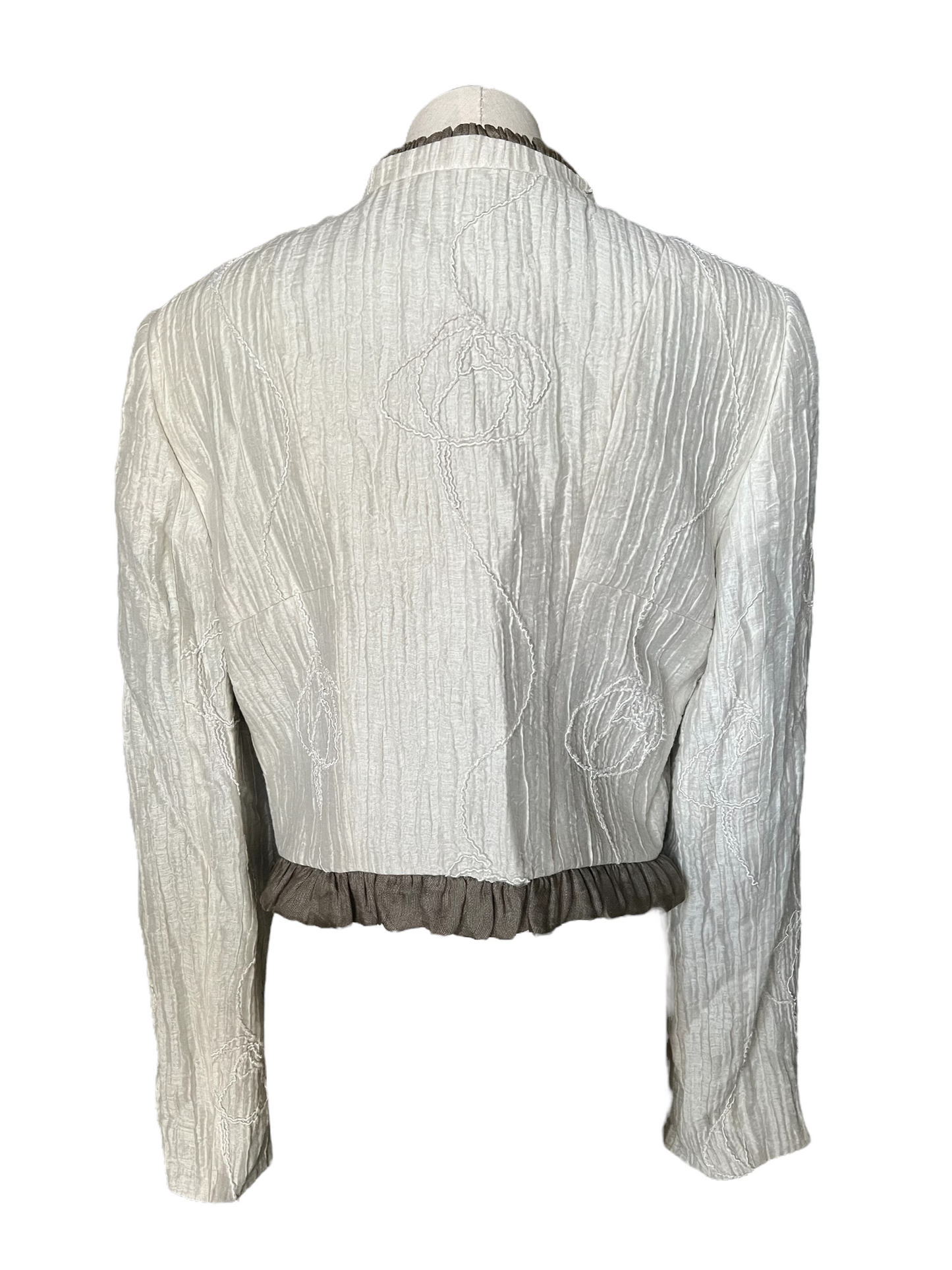 Giorgio Armani Beige Textured Size 48 Jacket