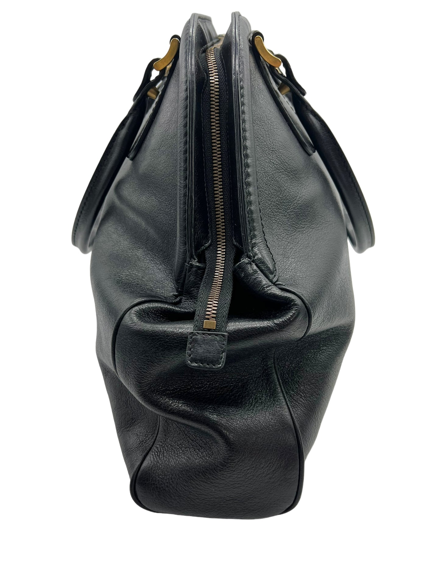 Gucci Black Leather Large Re(Belle) Dome Satchel