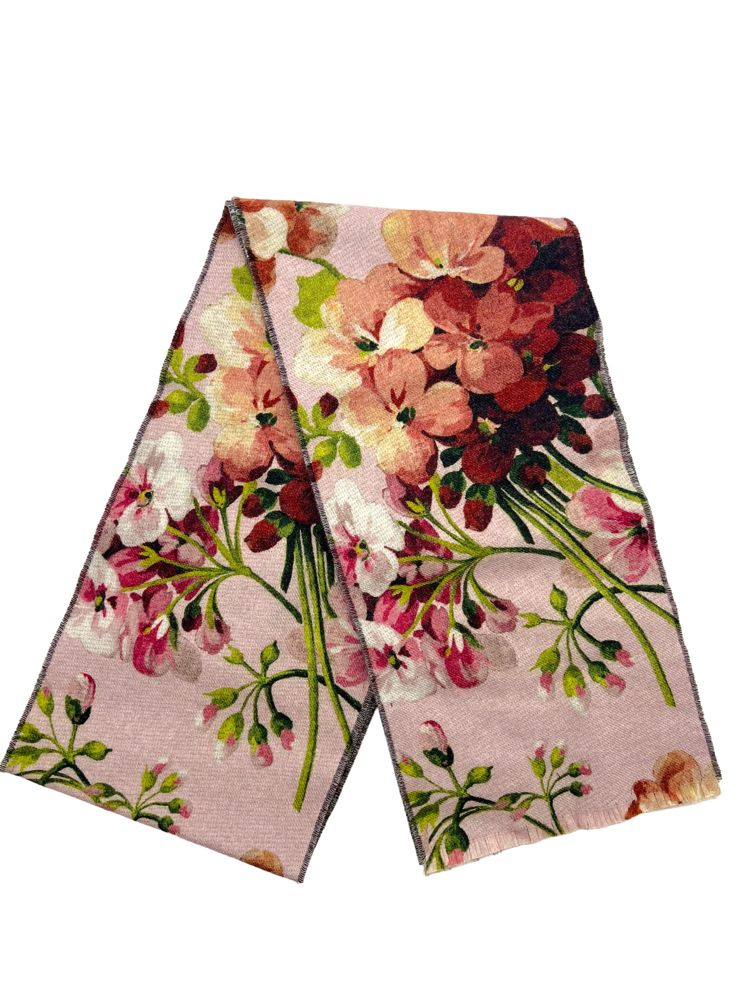 Gucci Pink Mini Morphin Reversible Blooms Scarf