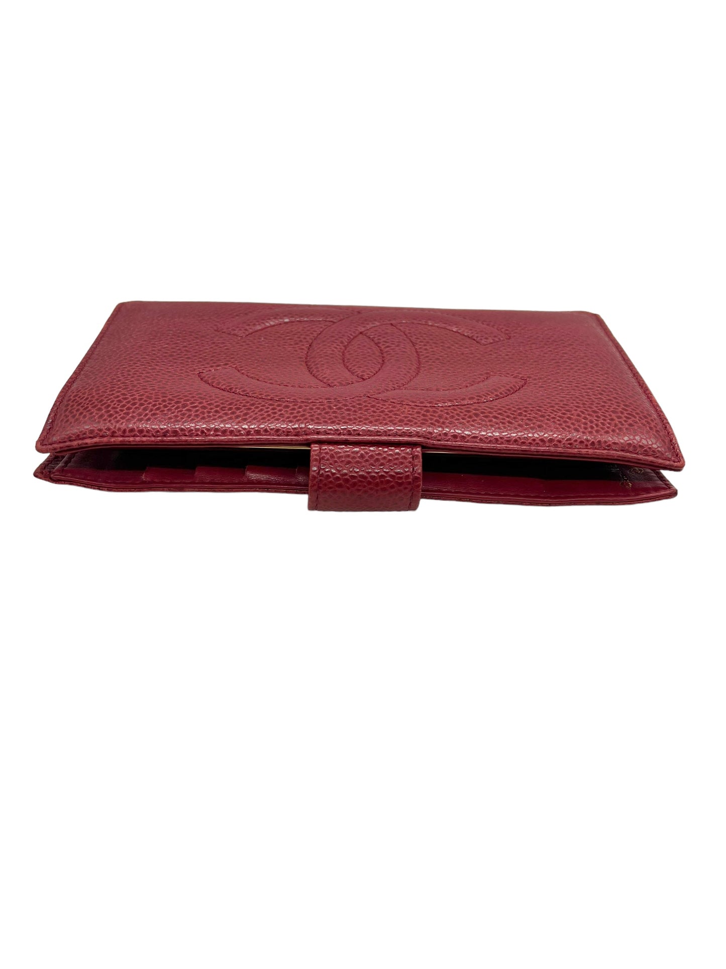 Chanel Red Caviar Vintage 1991-1994 Timeless French Purse Wallet