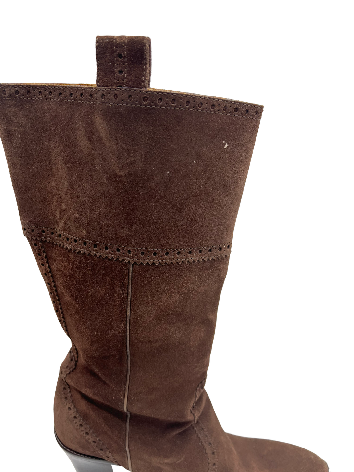 Gucci Brown Suede Size 8.5B Calf Boots