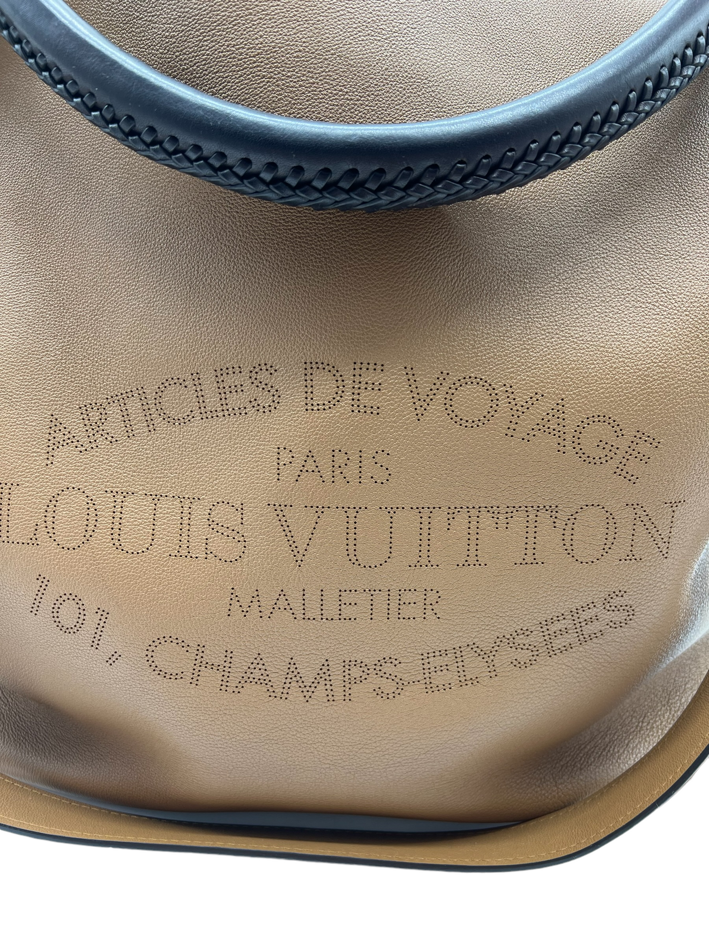 Louis Vuitton Hazelnut Calfskin Bagatelle Noisette Parnassea Shoulder Bag