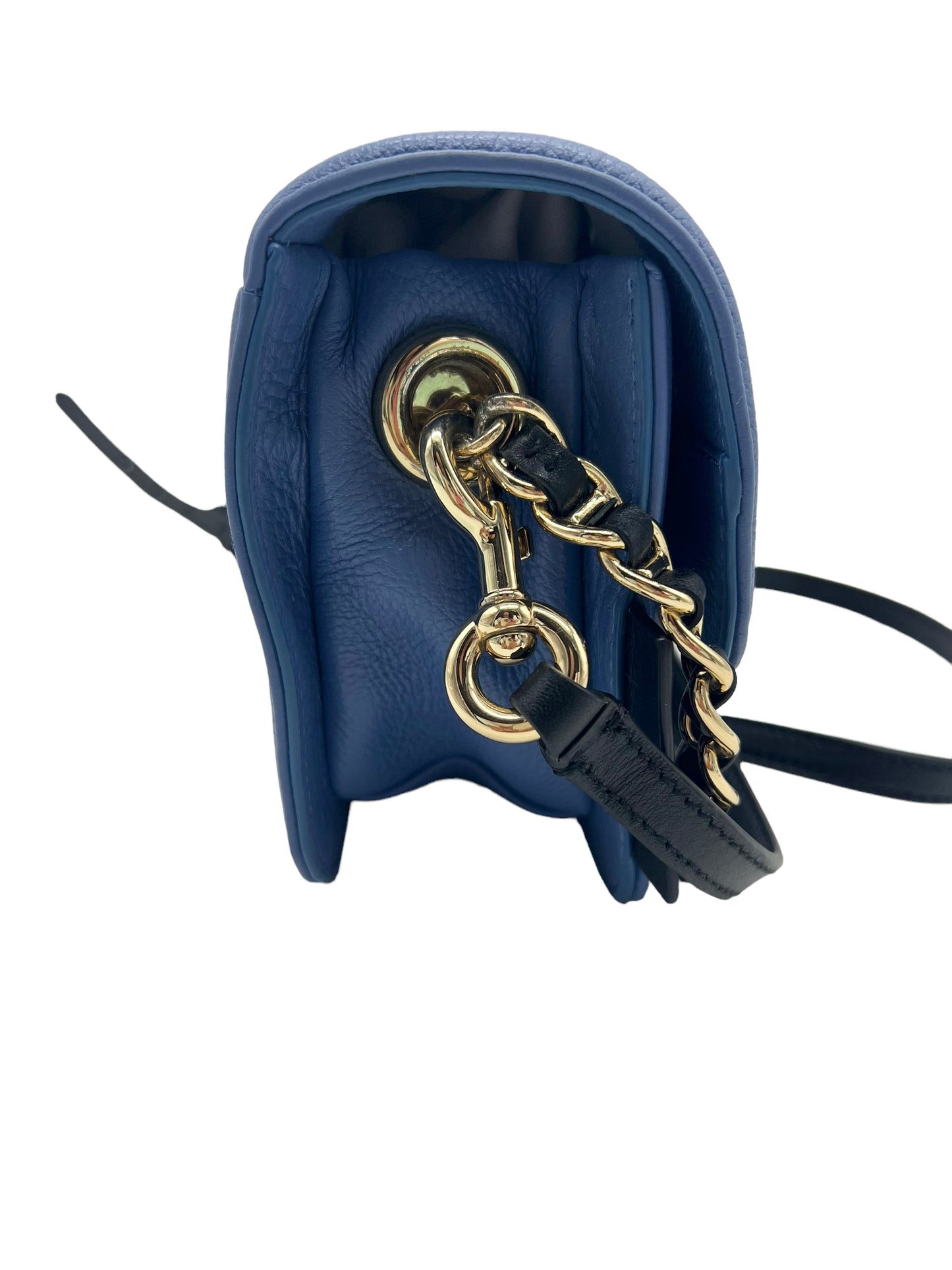 Marc Jacobs Blue Leather The Mini Cushion Bag