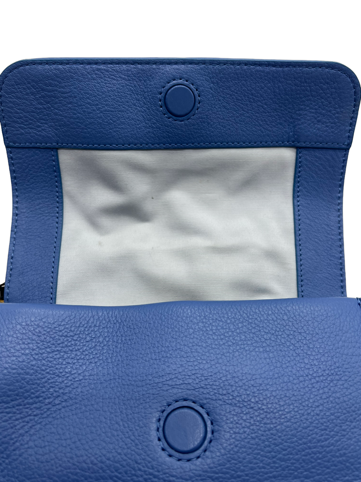 Marc Jacobs Blue Leather The Mini Cushion Bag