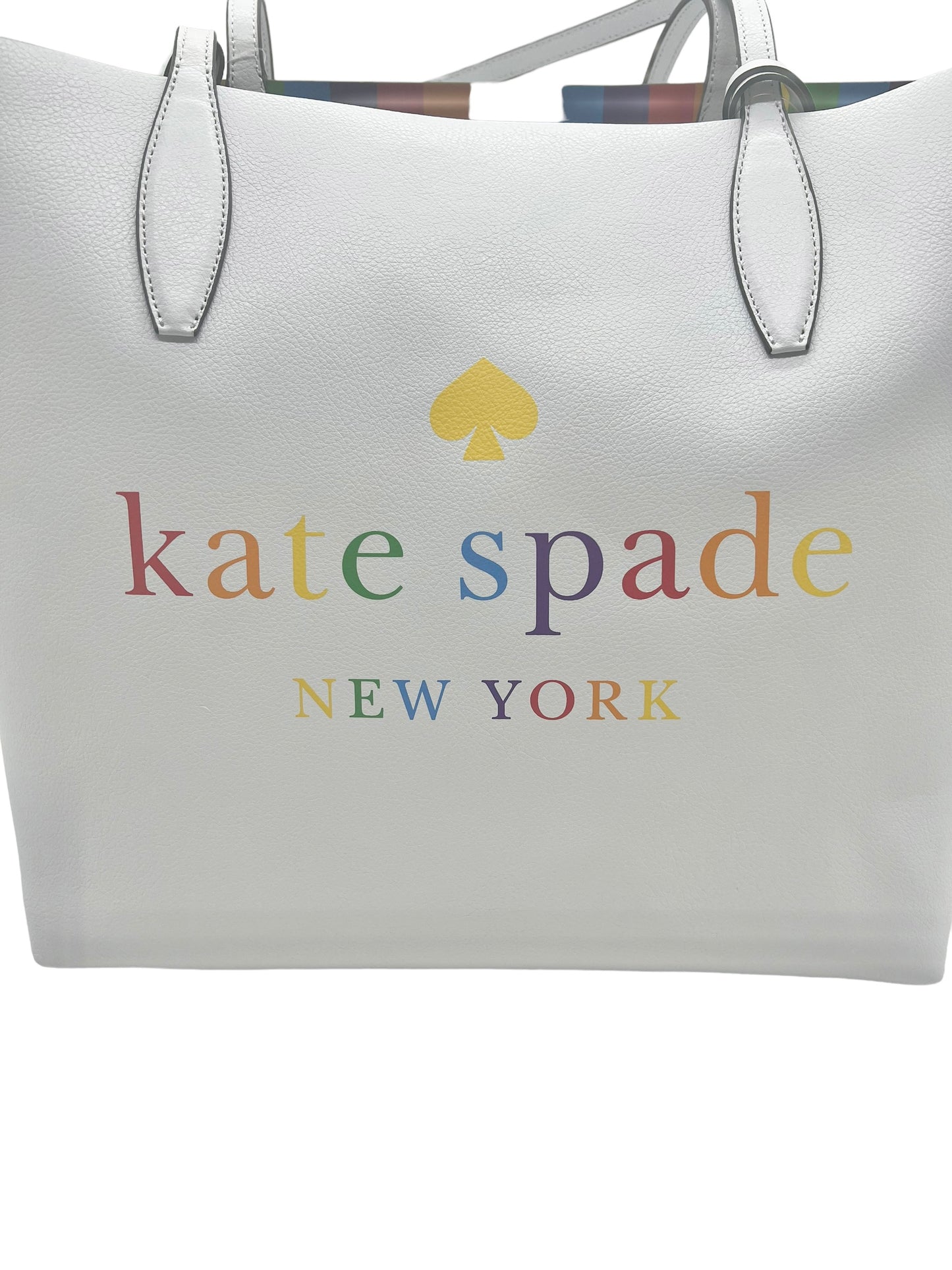 Kate Spade Large White Arch Spectrum Reversible Tote