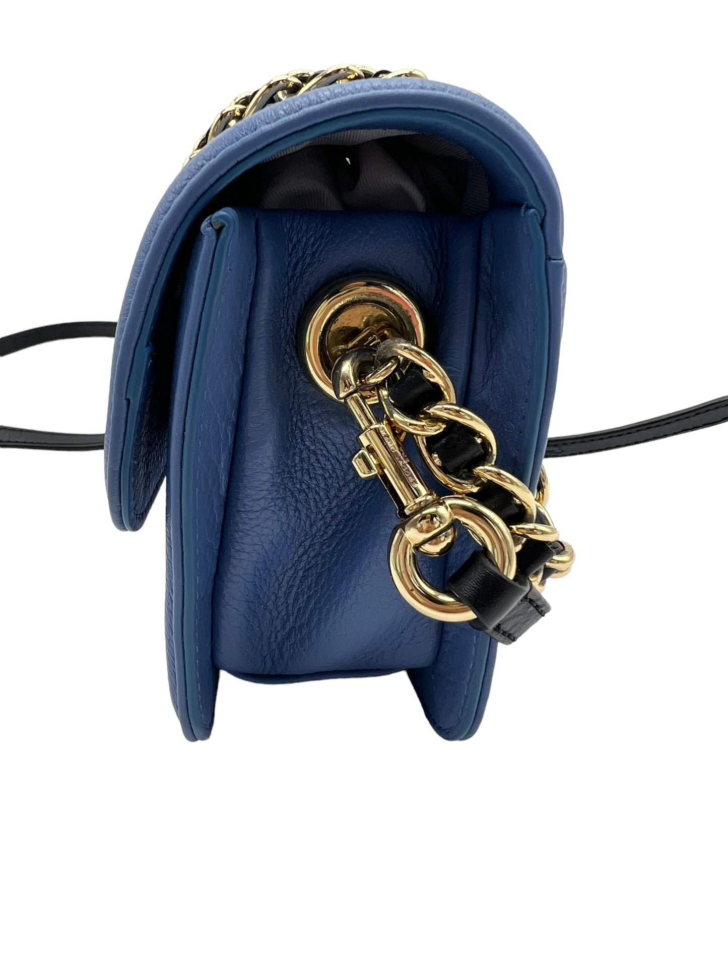 Marc Jacobs Blue Leather The Mini Cushion Bag