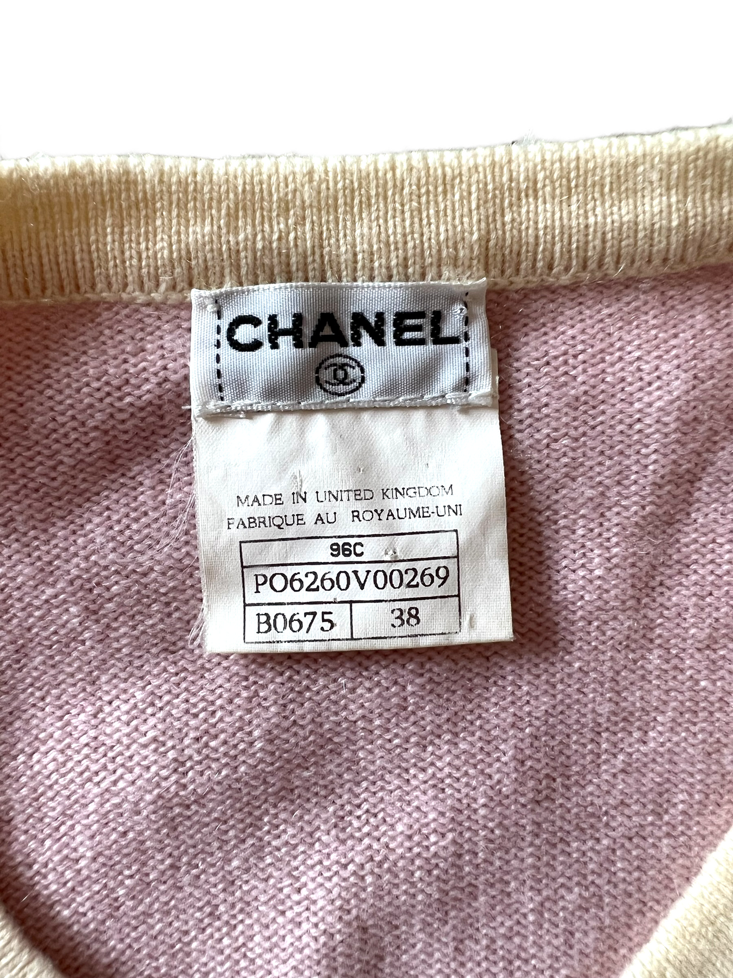 Chanel Pink Cashmere Size 38 96C Cardigan