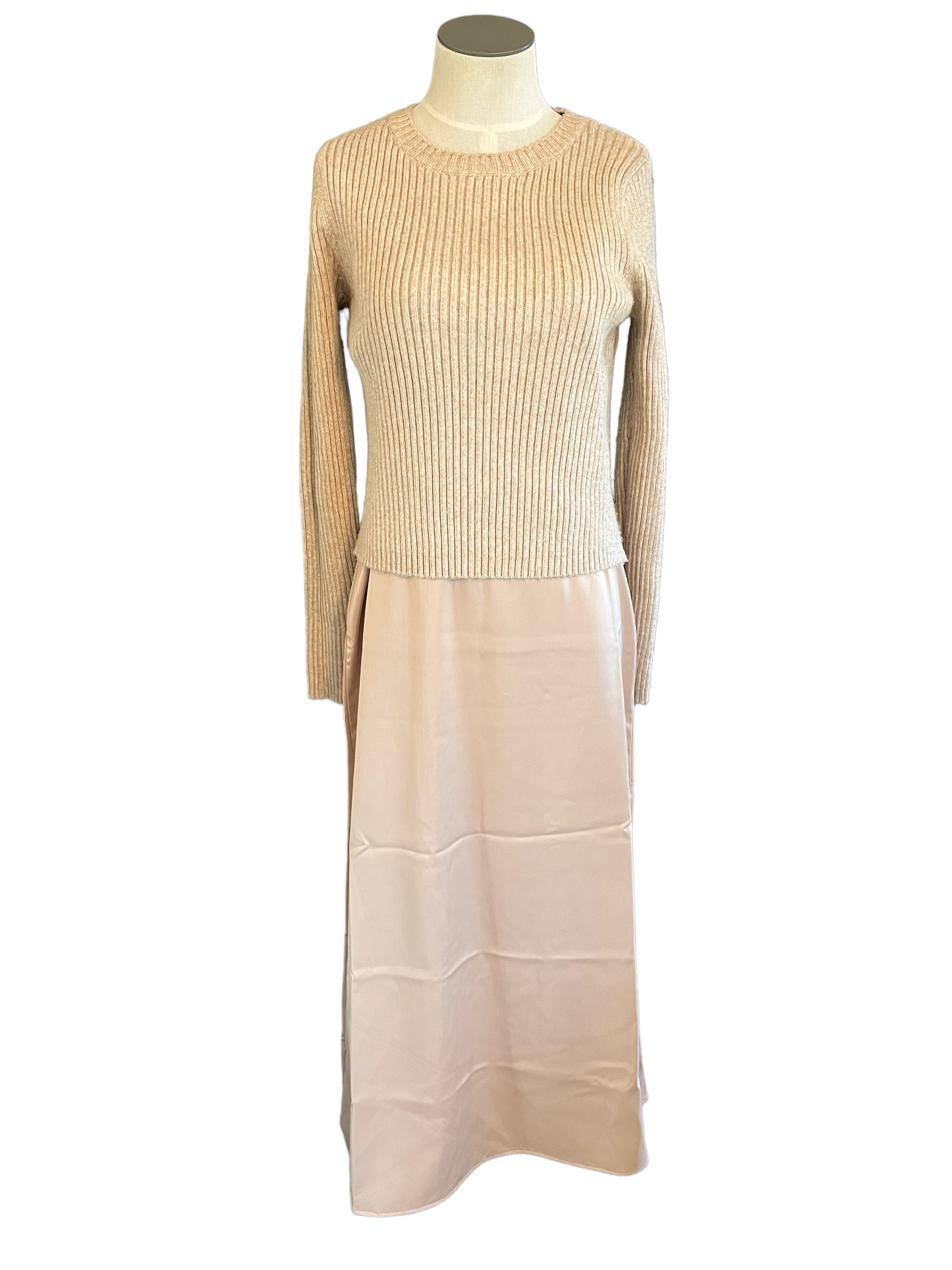 Rachel Zoe Beige Two Piece Size M Sweater Slip Dress