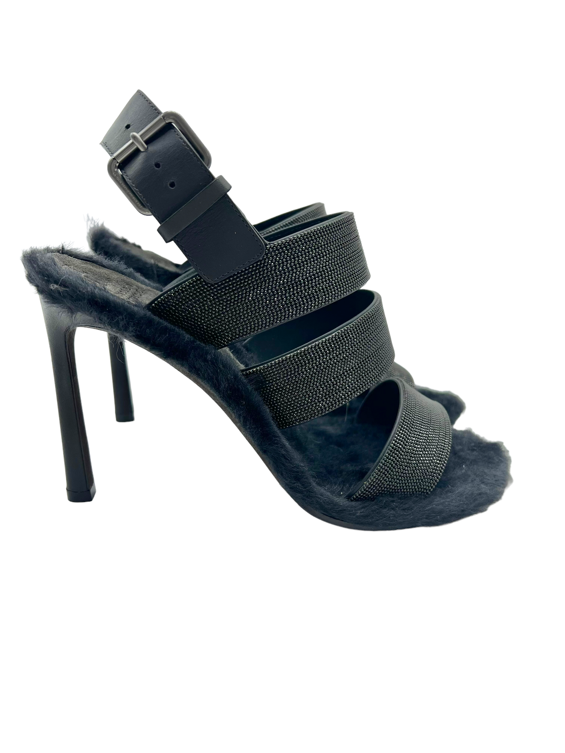 Shoe Republic LA Women's FUR Heels Sandals in Gray | Heels, High heels,  Cute shoes
