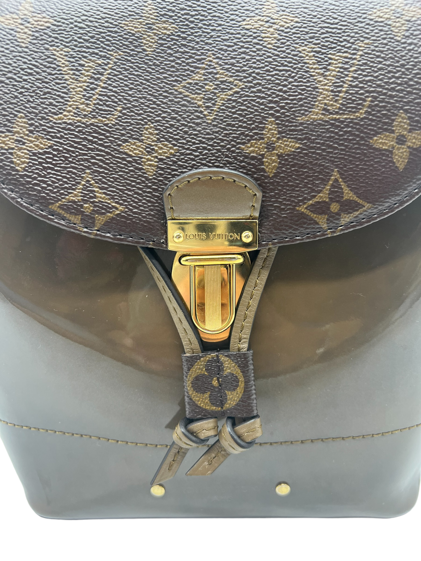 Louis Vuitton Hot Springs Backpack Vernis with Monogram Canvas Black 2235333
