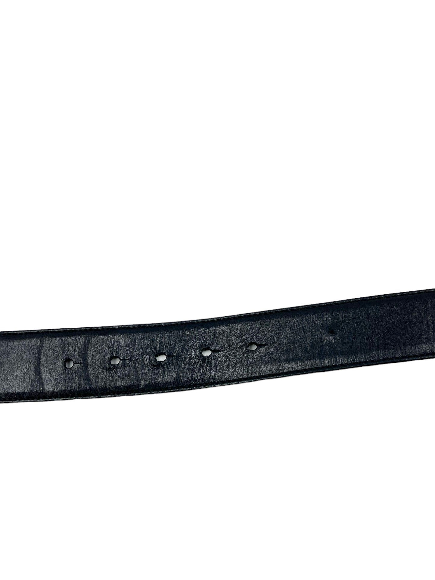 Versace Black Size 90/38 Large Round Medusa Leather Buckle Belt